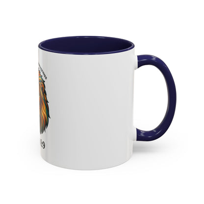 Lion Faith Coffee Mug – "Be Strong and Courageous" Joshua 1:9 Accent Mug
