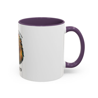 Lion Faith Coffee Mug – "Be Strong and Courageous" Joshua 1:9 Accent Mug