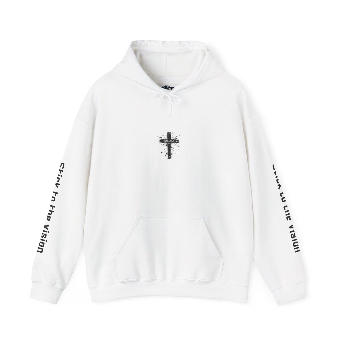 Eagle & Cross Hoodie — "Stick to the Vision" Christian Graphic Sweatshirt