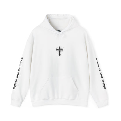 Eagle & Cross Hoodie — "Stick to the Vision" Christian Graphic Sweatshirt