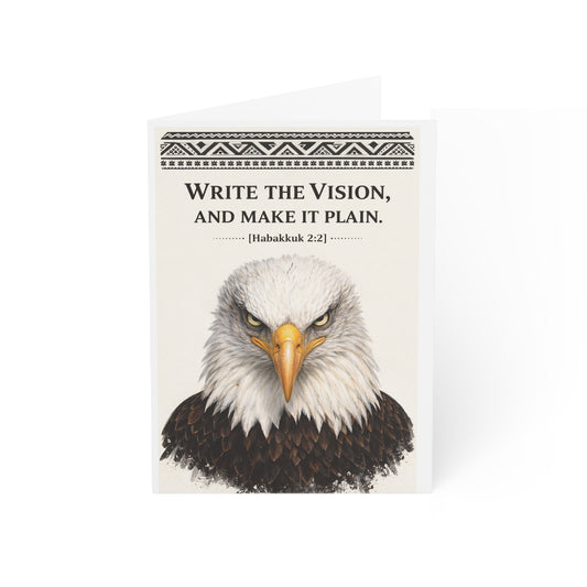 Copy of Greeting Card — Lion Illustration with Proverbs 28:1 (Christian Encouragement Card)