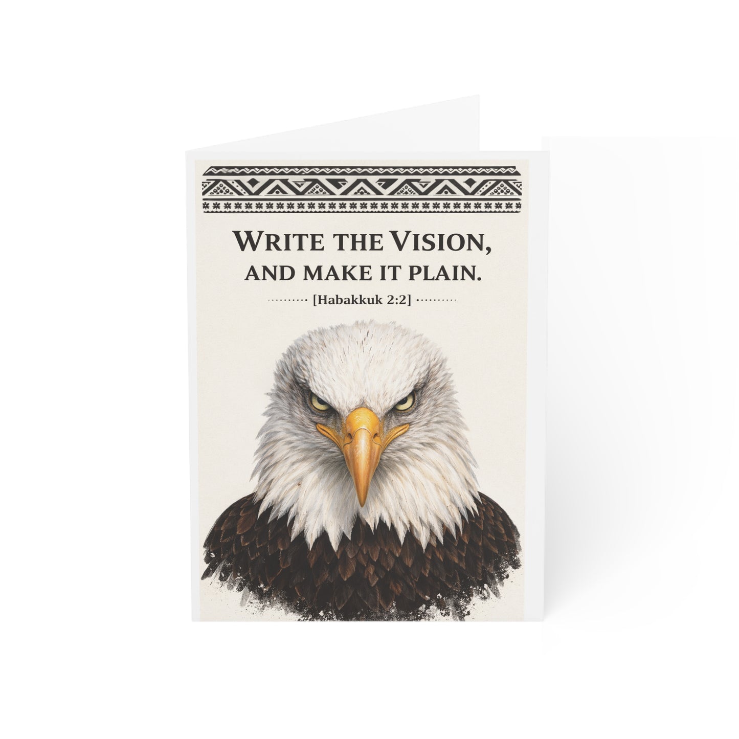 Copy of Greeting Card — Lion Illustration with Proverbs 28:1 (Christian Encouragement Card)