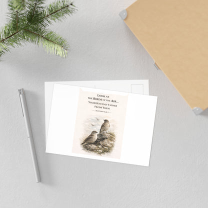 Matthew 6:24 Birds - Fine Art Postcards