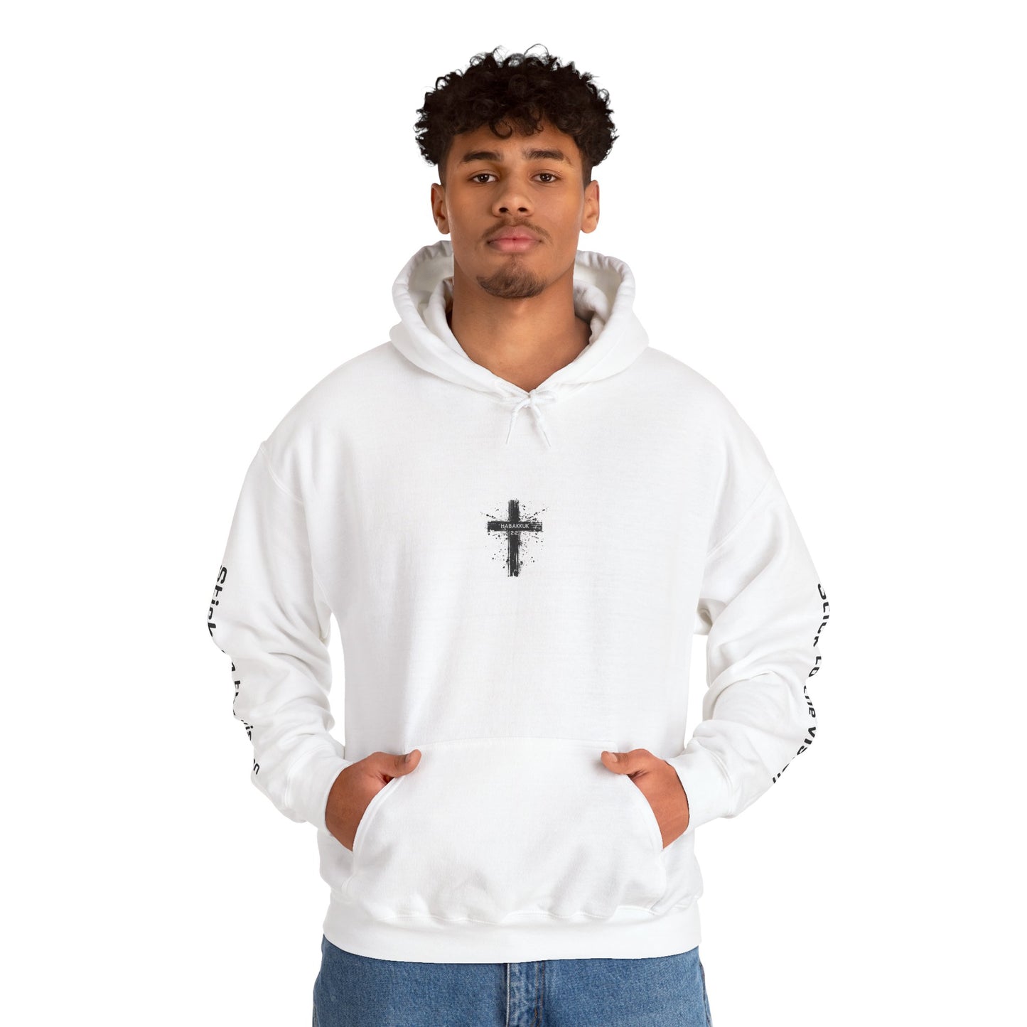 Eagle & Cross Hoodie — "Stick to the Vision" Christian Graphic Sweatshirt