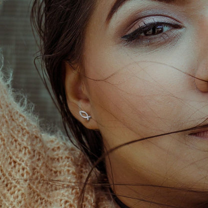 Christian Fish Stud Earrings | Ideal Birthday, Anniversary or Christmas Gift